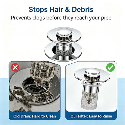 Bathroom Sink Drain Strainer, Pop Up Sink Drain Strain, Bathroom Sink Stopper 🔧✨