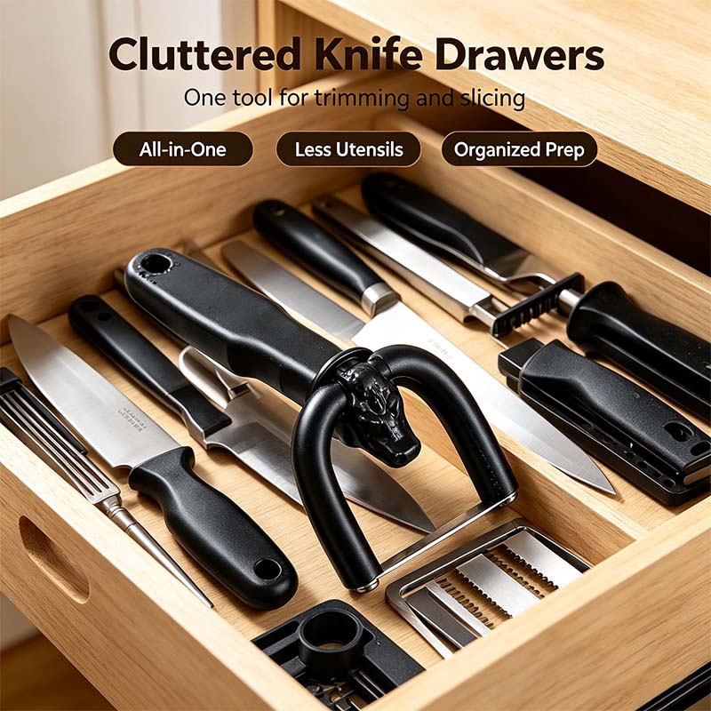 2-in-1 handheld meat cutting and trimming tool