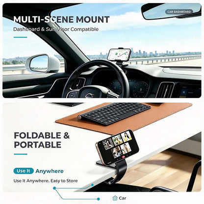 Magnetic Car Phone Holder | Dashboard & Sun Visor Foldable Mount🛑