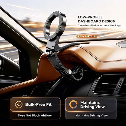 Magnetic Car Phone Holder | Dashboard & Sun Visor Foldable Mount🛑