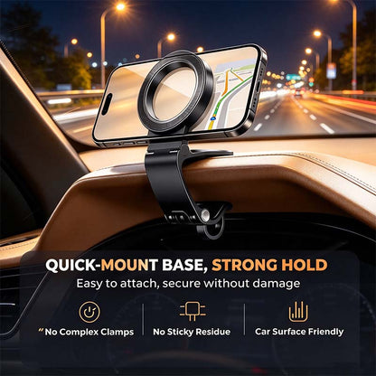 Magnetic Car Phone Holder | Dashboard & Sun Visor Foldable Mount🛑