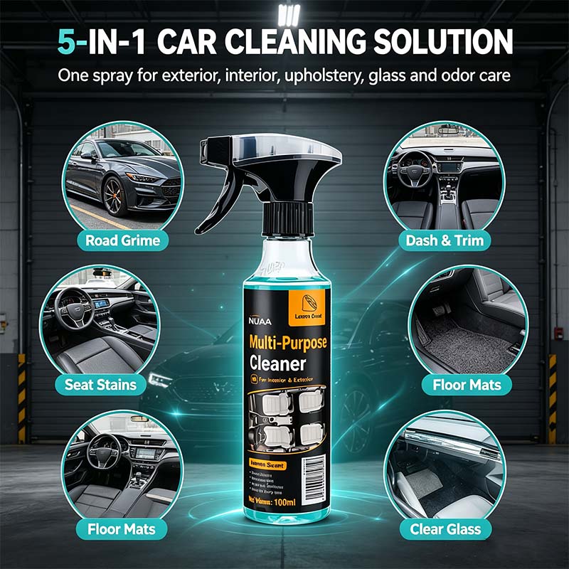 Multi-Purpose Cleaning Spray, Heavy Duty Dual-Action Degreaser & Stain Remover🚙
