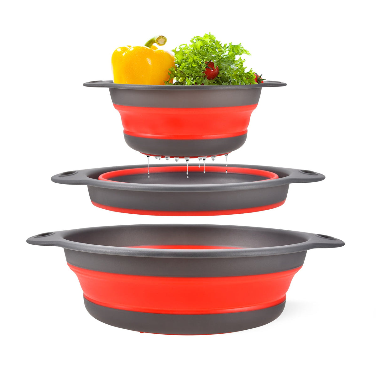 Collapsible Colanders 3-Pack Sturdy Kitchen Strainer Set 🥗