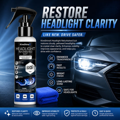 Automotive Headlight Restoration Kit: Fast & Easy Car Headlight Cleaner for Oxidized🚗