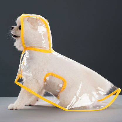 Transparent Thick Cape Dog Raincoat for Small Medium Dogs 🐾
