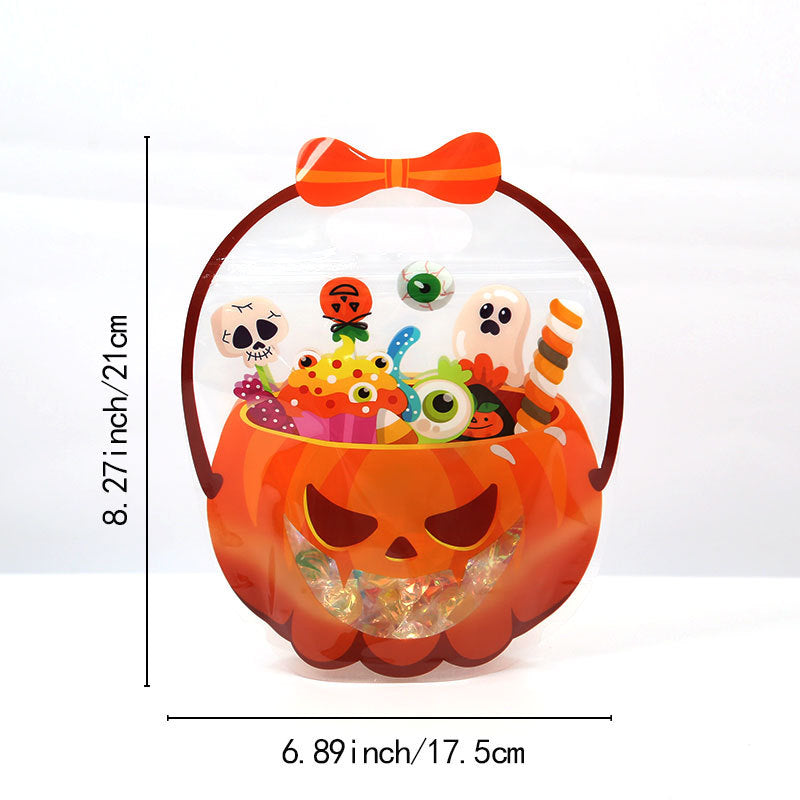 12/24/36/48/60 Pcs Halloween Plastic Goodie Bags, Trick or Treat Candy Bags🎃🍬