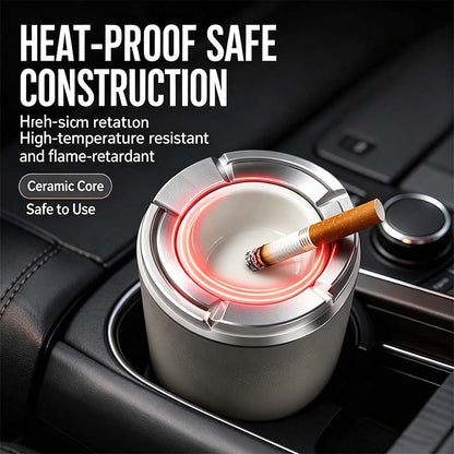 Rotating Sealed Lid Car Ashtray Odor Resistant Auto Cigarette Ashtray Fits Vehicle Cup Holder🚗