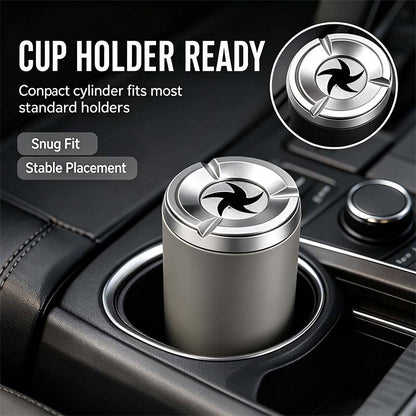 Rotating Sealed Lid Car Ashtray Odor Resistant Auto Cigarette Ashtray Fits Vehicle Cup Holder🚗