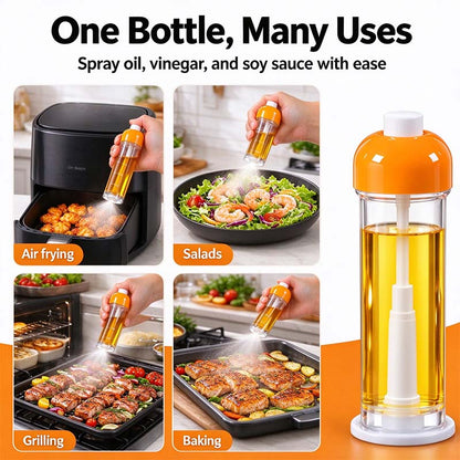 Oil Sprayer for Cooking, Refillable Olive Oil Spray Bottle with Bottom Nozzle 🪄