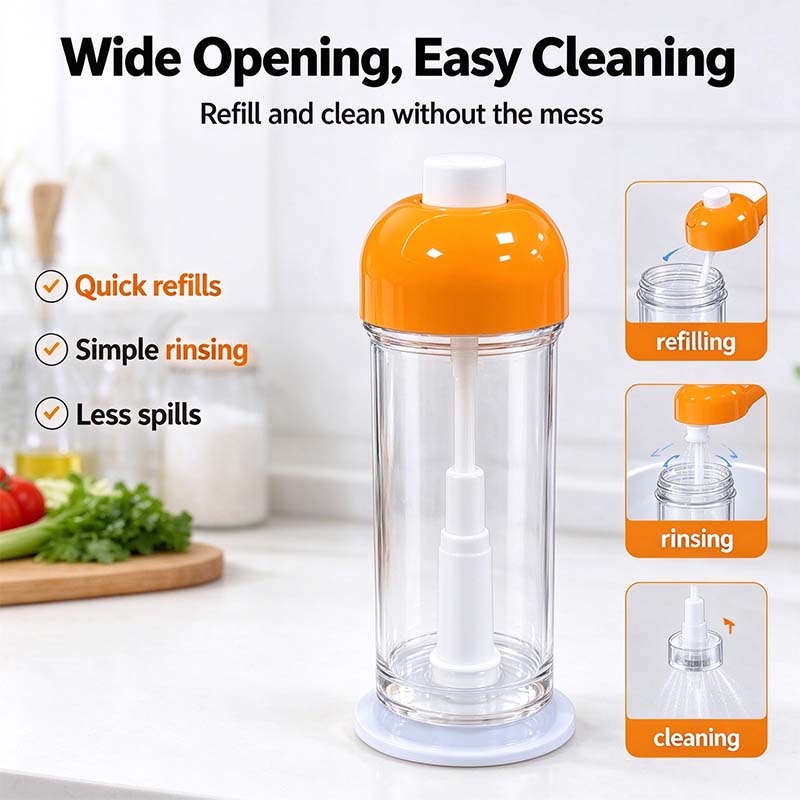 Oil Sprayer for Cooking, Refillable Olive Oil Spray Bottle with Bottom Nozzle 🪄