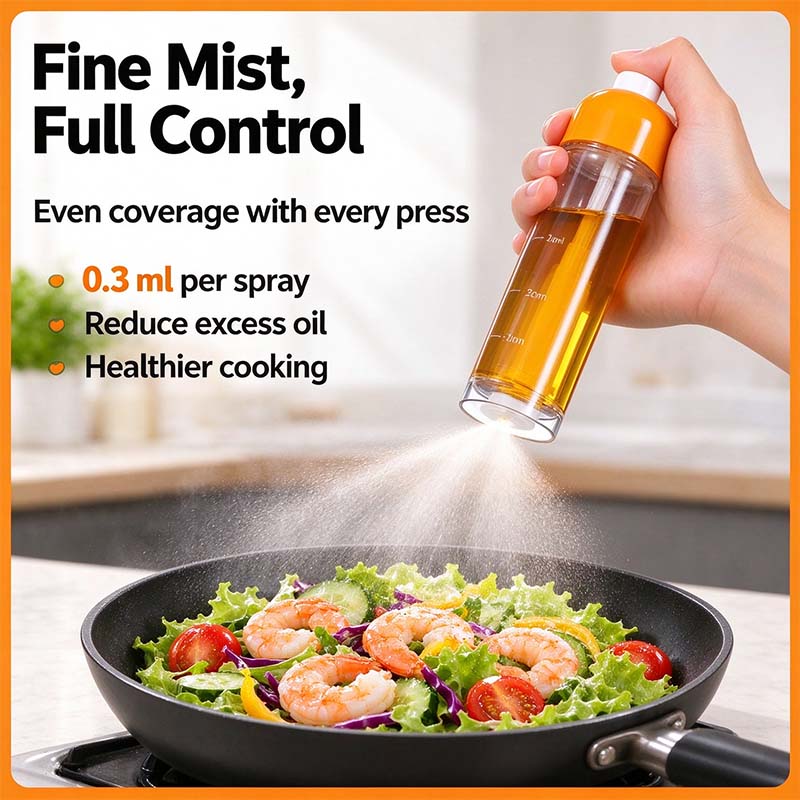 Oil Sprayer for Cooking, Refillable Olive Oil Spray Bottle with Bottom Nozzle 🪄