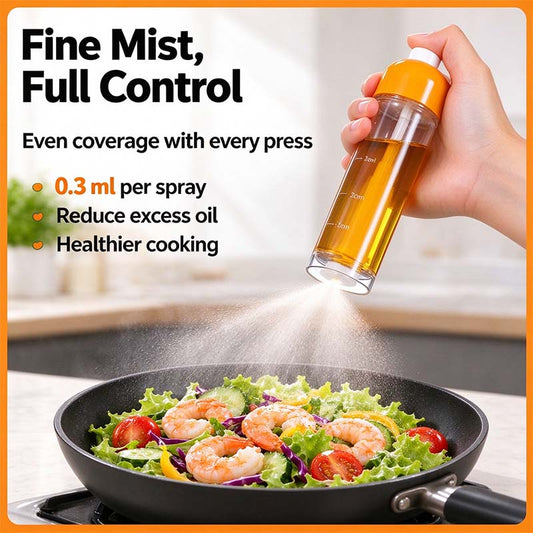 Oil Sprayer for Cooking, Refillable Olive Oil Spray Bottle with Bottom Nozzle 🪄