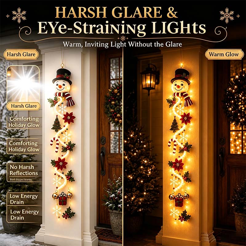 Glowing Christmas Door Hanger, Lighted Vertical Holiday Decor🎄