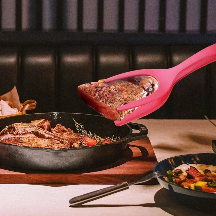 Grip & Flip Spatula Tongs - Sturdy, Durable Non-Stick Egg Flipper & Food Turner🥢
