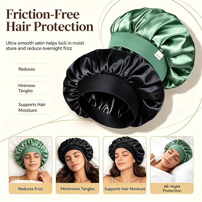 Bonnet for Men Hair Bonnet for Sleeping Double Layer Satin Bonnets 🧑‍🦰