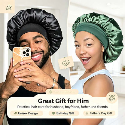 Bonnet for Men Hair Bonnet for Sleeping Double Layer Satin Bonnets 🧑‍🦰