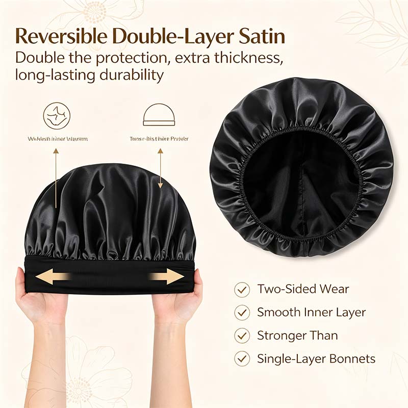 Bonnet for Men Hair Bonnet for Sleeping Double Layer Satin Bonnets 🧑‍🦰