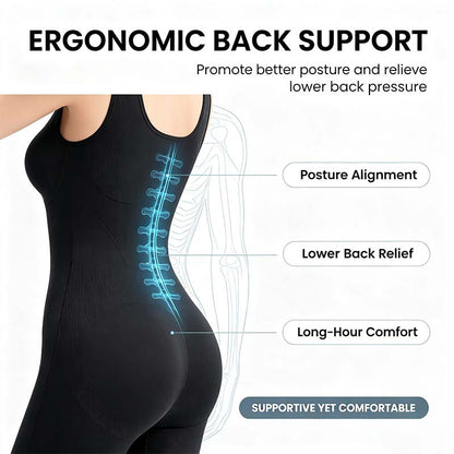 Tummy Control Butt Lifter Faja Bodysuit, Back Support Scrunch Back Open Design🍑