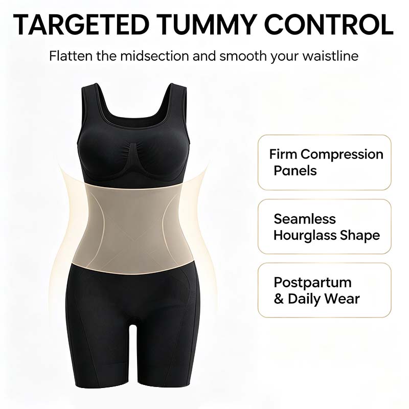 Tummy Control Butt Lifter Faja Bodysuit, Back Support Scrunch Back Open Design🍑