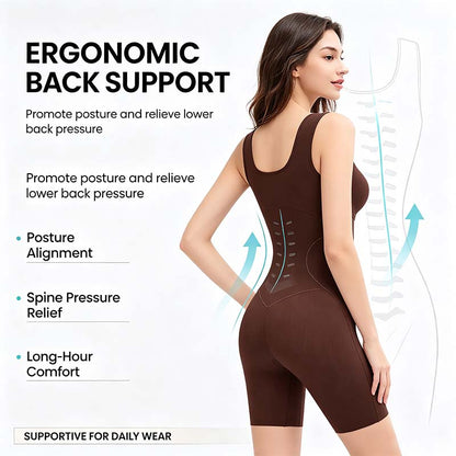 Tummy Control Butt Lifter Faja Bodysuit, Back Support Scrunch Back Open Design🍑