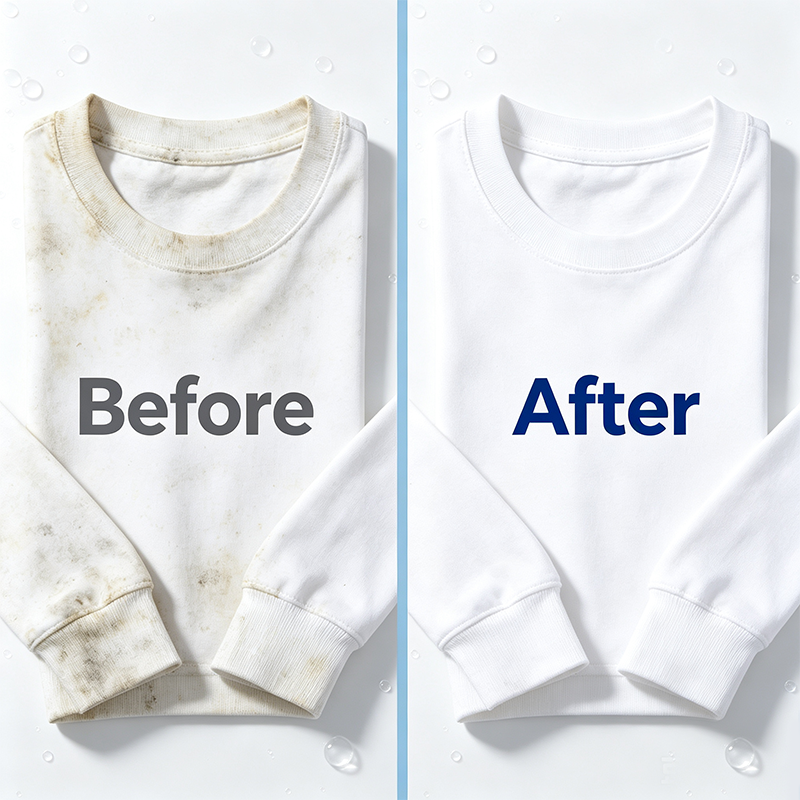 Clothes Whitening Stain Remover Powder, No Scrub Required For Yellow Stains🫧