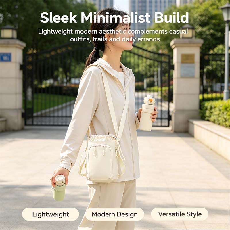 Stylish Crossbody Water Bottle Bag with Multiple Pockets Adjustable Shoulder Strap💧🎒
