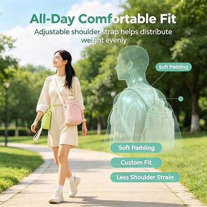 Stylish Crossbody Water Bottle Bag with Multiple Pockets Adjustable Shoulder Strap💧🎒