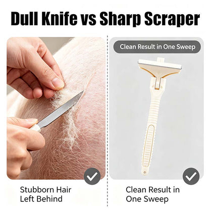 Handheld Fat Trimmer for Beef & Pork,Stainless Steel Meat Scraper, Professional Pork Hair Scraper🥩