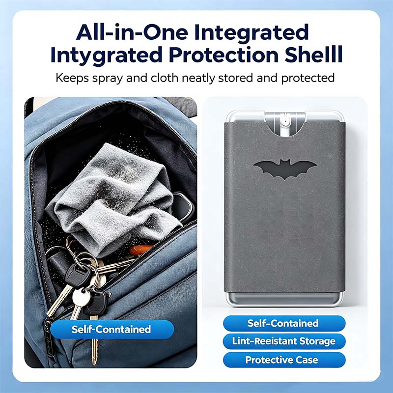 Portable Screen Cleaner Spray with Microfiber Cloth, Nano Streak-Free Cleaning✨