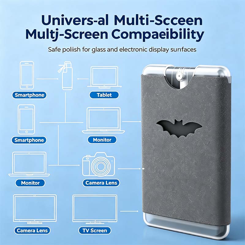 Portable Screen Cleaner Spray with Microfiber Cloth, Nano Streak-Free Cleaning✨
