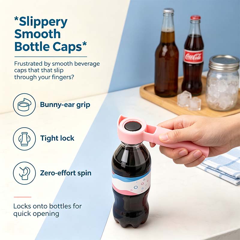4-in-1 Multi-Function Bottle & Jar Opener, Bunny-Shaped Kitchen Opener Tool  🐰