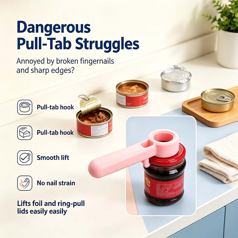 4-in-1 Multi-Function Bottle & Jar Opener, Bunny-Shaped Kitchen Opener Tool  🐰