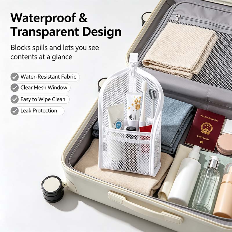 Standing Toiletry Bag Waterproof Foldable Travel Makeup Organizer🎒