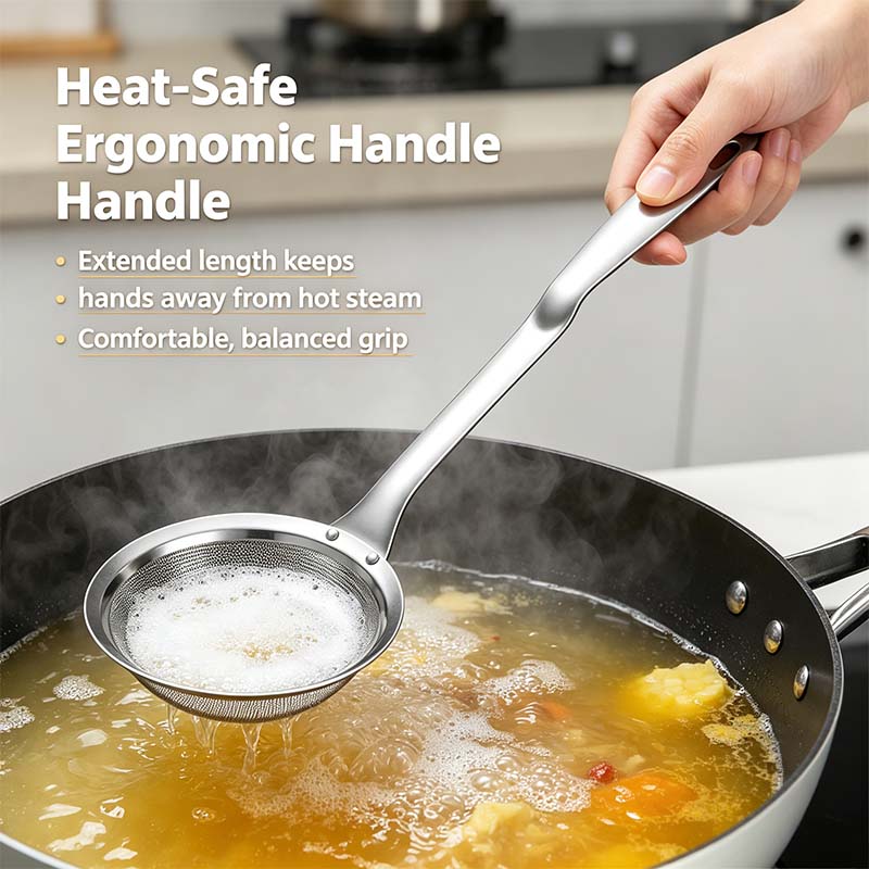 2-Piece Stainless Steel Fine Mesh Skimmer Spoons, Multi-Size Hot Pot Fat Skimmers 🍲