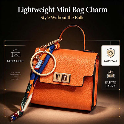 4pcs Mini Square Bag Pendant Keychain - High Quality Leather with Colorful Strap 🎒