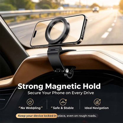 Magnetic Car Phone Holder | Dashboard & Sun Visor Foldable Mount🛑