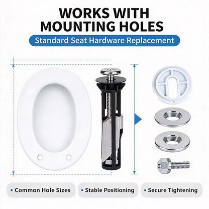 2PCS Universal Toilet Seat Bolt Kit Screws Quick Release Easy Install Toilet Seat Replacement Parts🚽