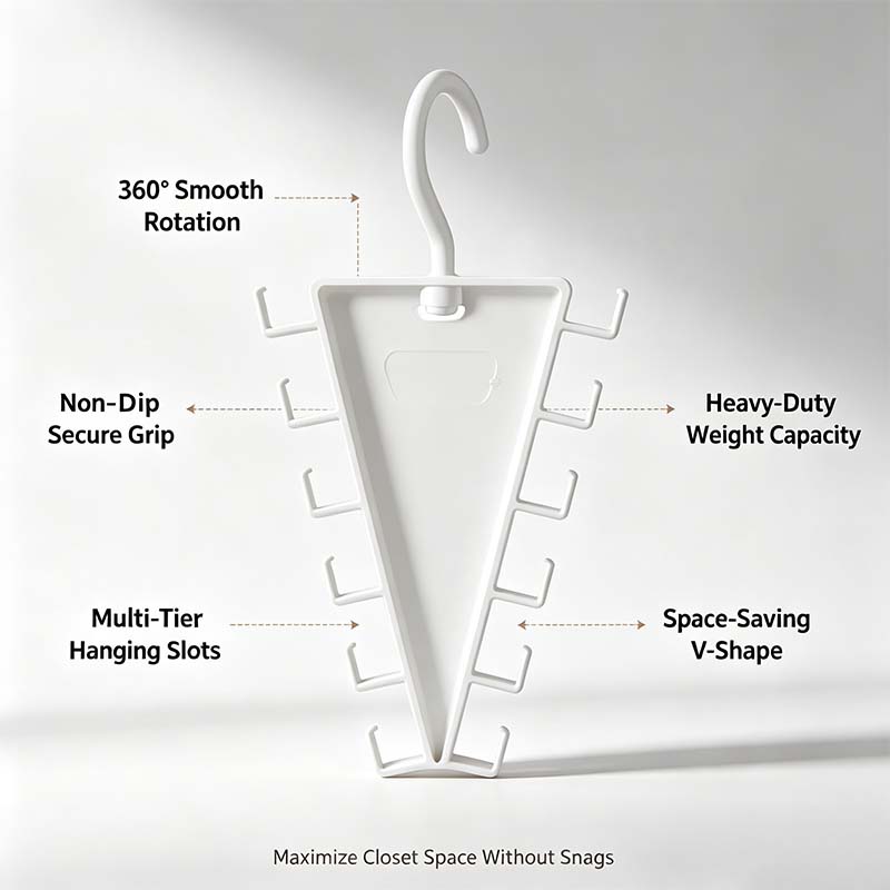 V Shaped Double-Sided Closet Organizer Hanger, 360° Rotatable Space Saving Clothes Hanger Organizer👗