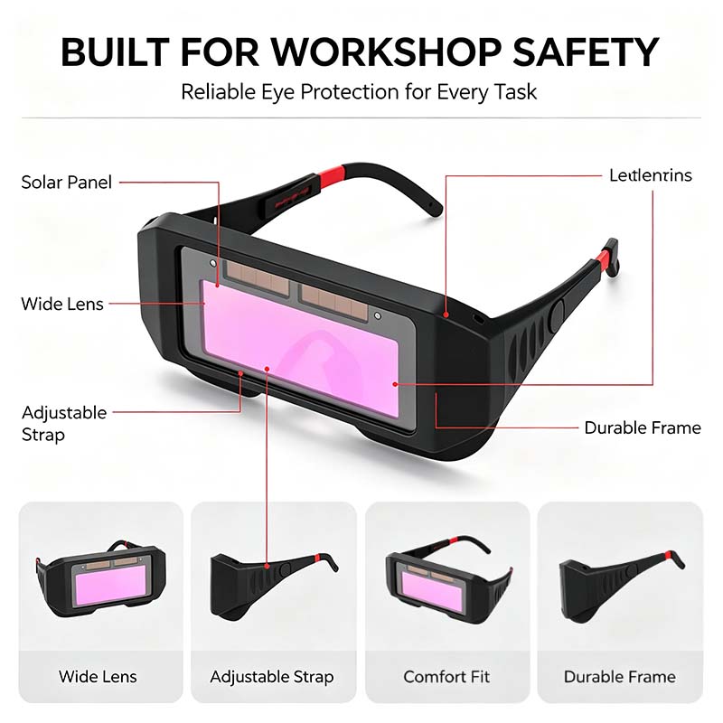 Industrial Welder Safety Glasses, Auto‑Darkening Welding Goggles🕶️🛡️