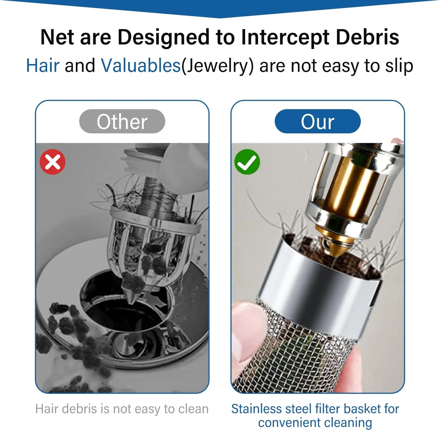 Bathroom Sink Drain Strainer, Pop Up Sink Drain Strain, Bathroom Sink Stopper 🔧✨