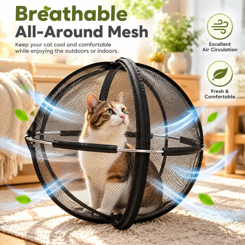 Portable Outdoor Cat Enclosure Mesh Ball Cat Cage 🐱