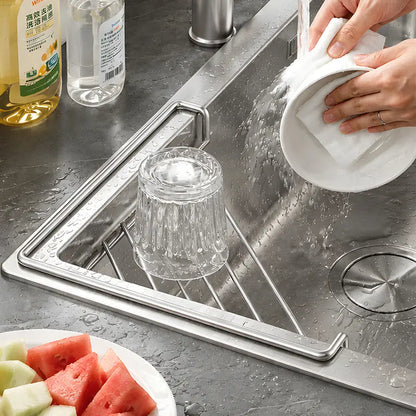 2PCS Stainless Steel Corner Sink Shelf with Triangular Open Wire Rack Design🍳