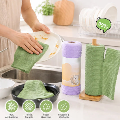 Tearable Plush Cleaning Cloth Roll, for daily household cleaning🧽✨