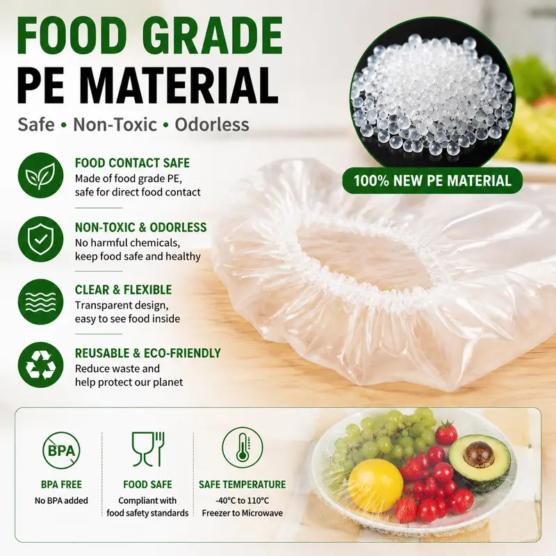 100PCS Disposable Stretch Food Covers for Bowls🍎🥗