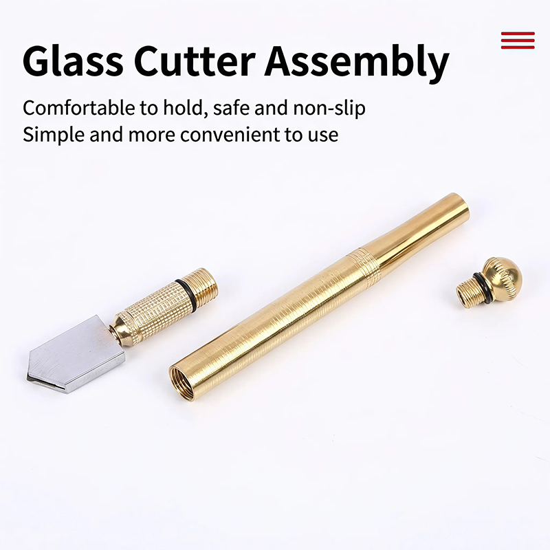 Diamond Head Glass Cutter Tool for 3-15mm Glass & Mirrors, Heavy Duty Steel Blade🛠️