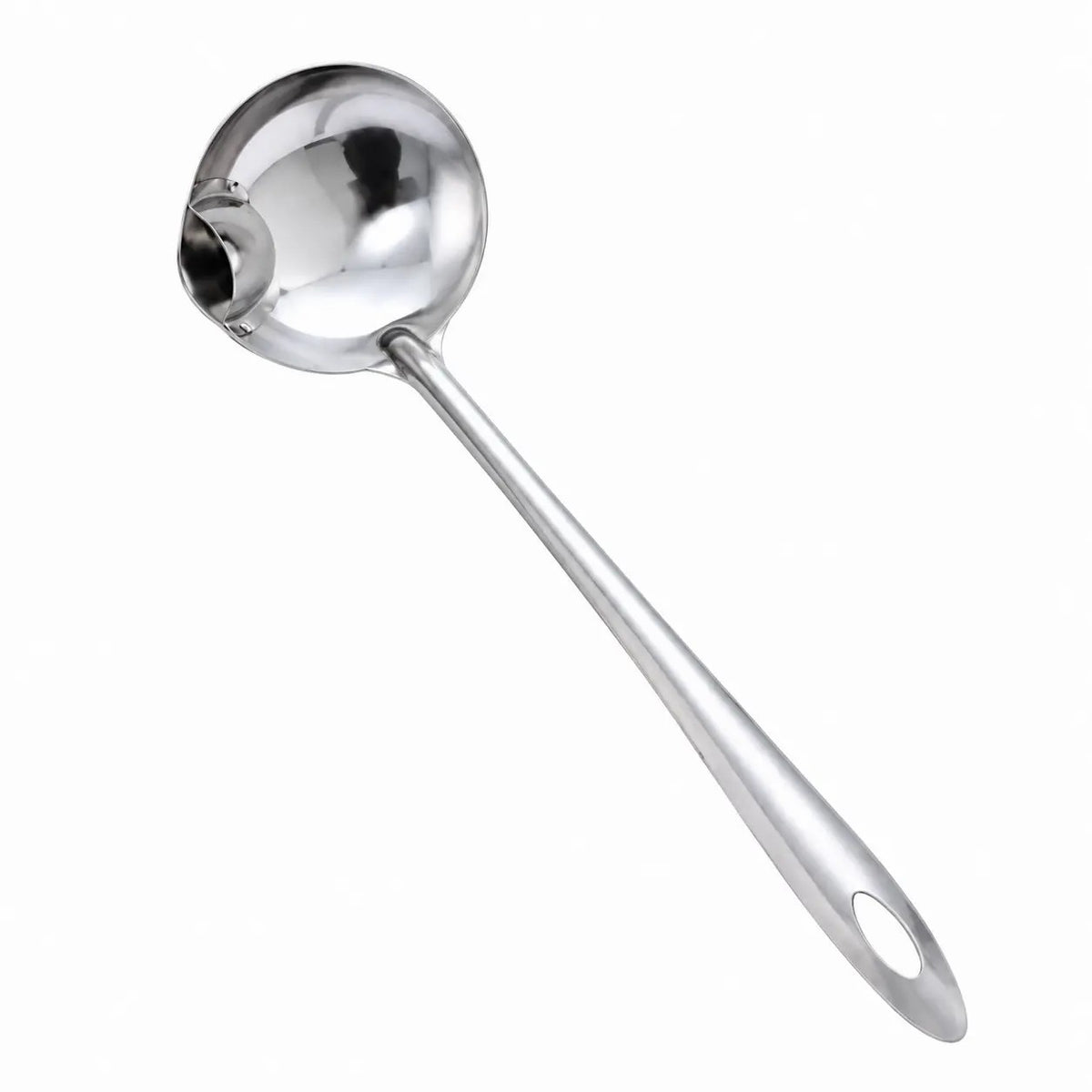 Stainless Steel Oil Separator Ladle - Mirror Polished, Ergonomic Handle Kitchen Gadget 🥣
