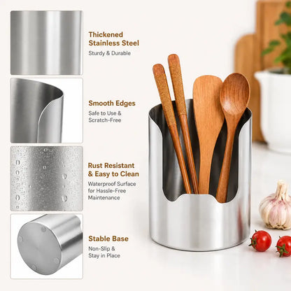 1 Count, Thickened Stainless Steel Utensil Organizer🥄🏠