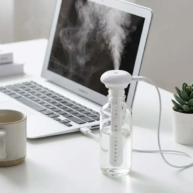 Mini USB Cool Mist Portable Donut Humidifier, Unlimited Water Tank Small Desktop Mist Maker 💧