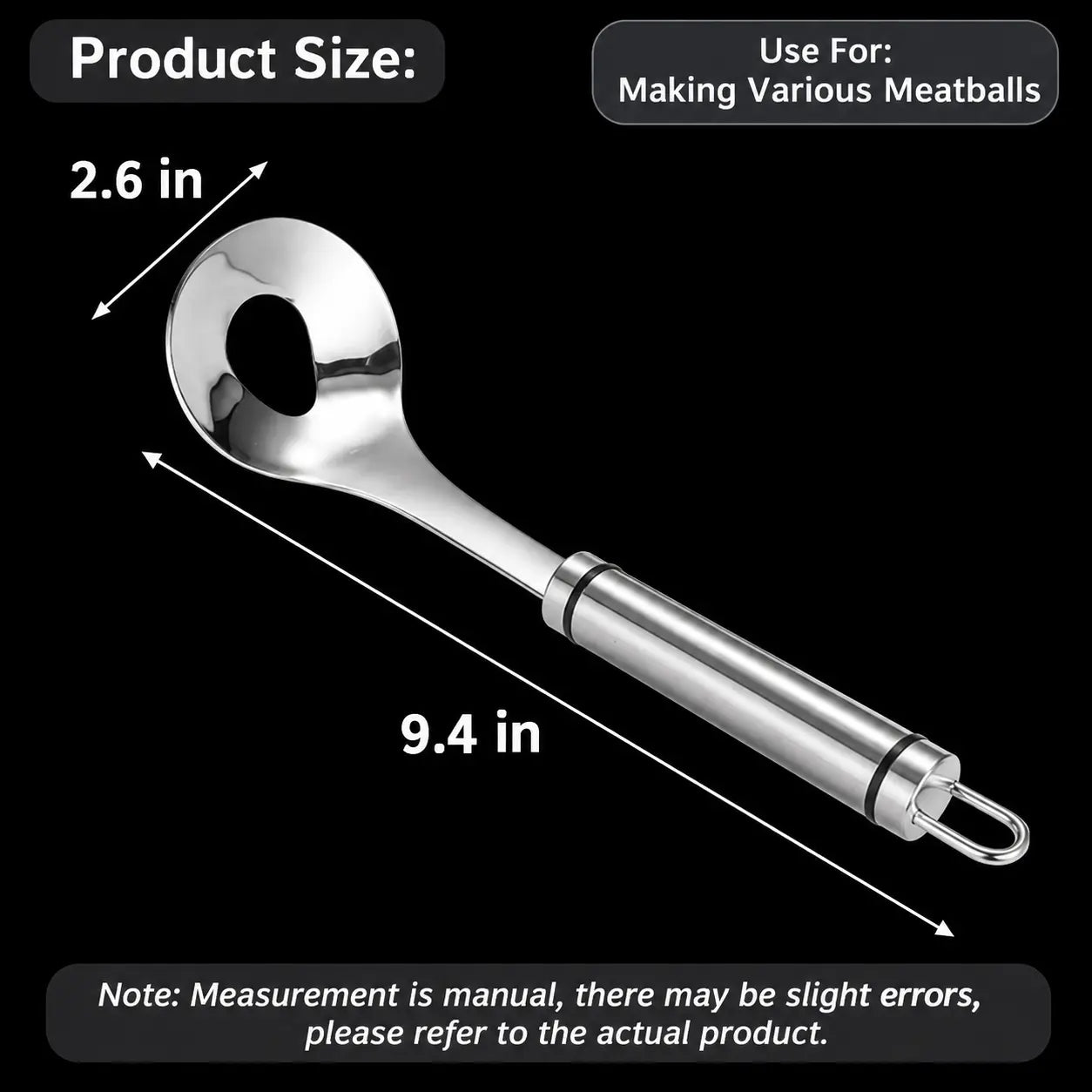 Stainless Steel Meatball Maker Spoon, Non-Stick Meat Ball Extrusion Scoop🧆