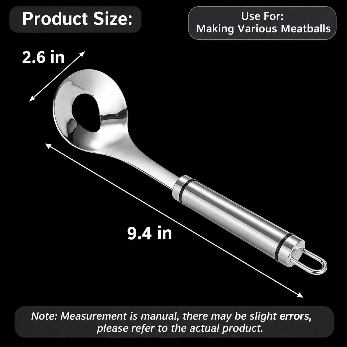 Stainless Steel Meatball Maker Spoon, Non-Stick Meat Ball Extrusion Scoop🧆
